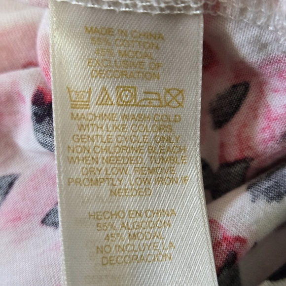 Kate Spade Dream A Little Dream Pink Floral Sleeveless Cotton Top With Bow. Sm - Picture 9 of 11